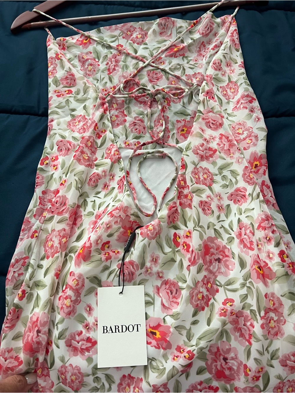 Bardot Pink & Green Floral Dress - Picture 9 of 9